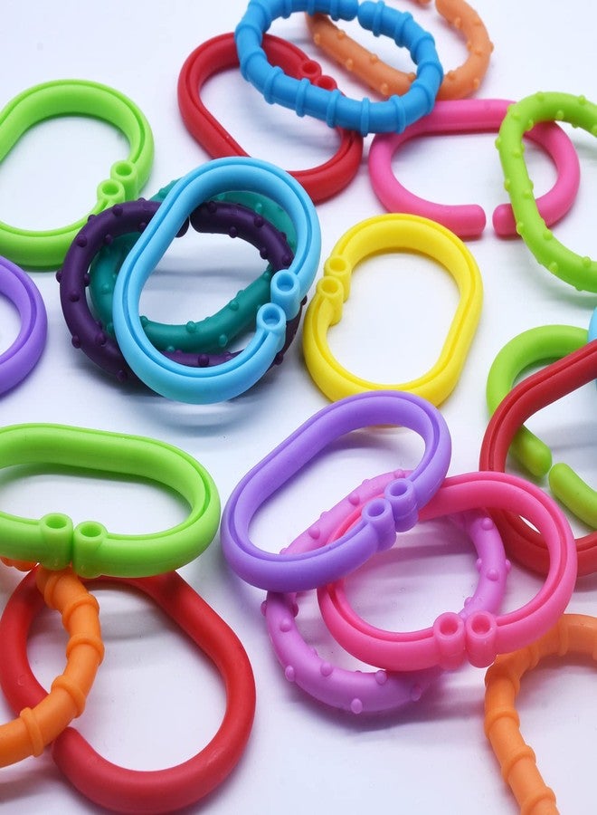 COLVWOFA Baby Toys Links-to-Go Car Seat and Hanging Stroller Ring Toy, Larger Connecting Ring Travel Accessory Set - Image 2